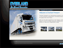 Tablet Screenshot of overland-transport.co.uk